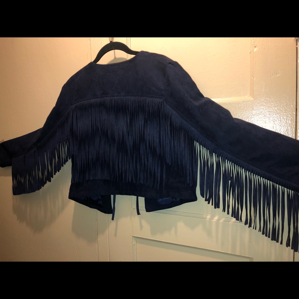 Navy Blue Fringe H&M Jacket💙